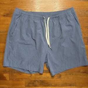Fair Harbor Men's Shorts 2XL Chambray Blue Swim Swimming Trunks 6" Inseam Suit